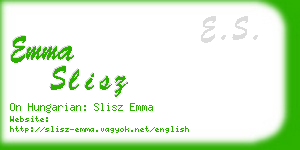 emma slisz business card